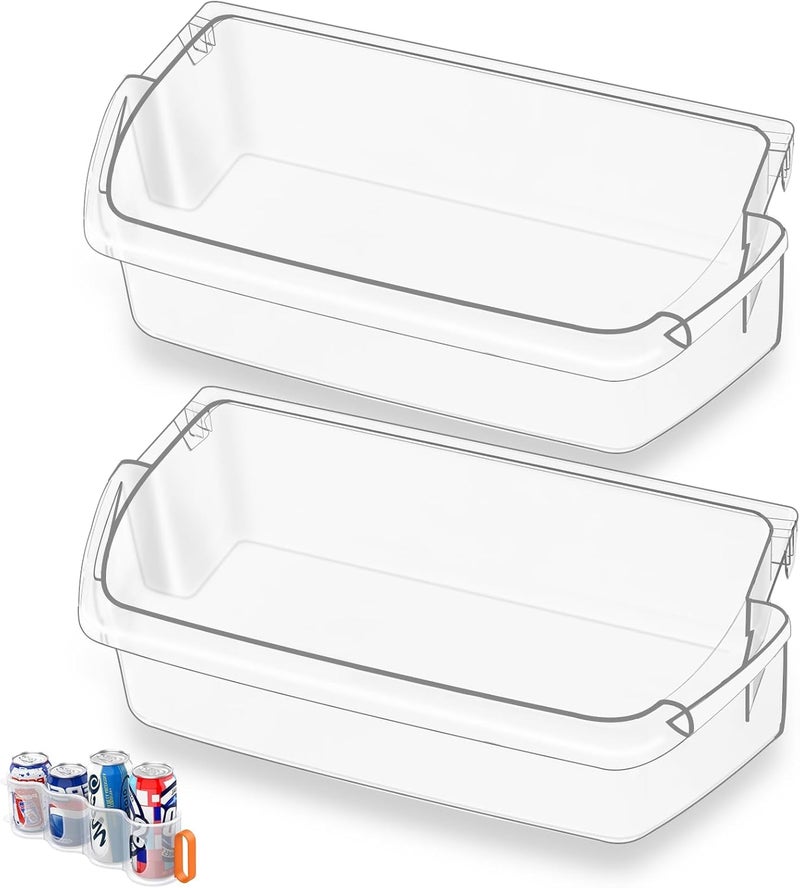 Alvar [2 PACK] UPGRADED W10803530 Refrigerator Door Bin Compatible with Whirlpool Fridge Door Shelf WRT311FZDM00 WRT311FZDW01 WRT311FZDW00 Door Shelf W10582649 Maytag Whirlpool Refrigerator Door Shelves - Image 1